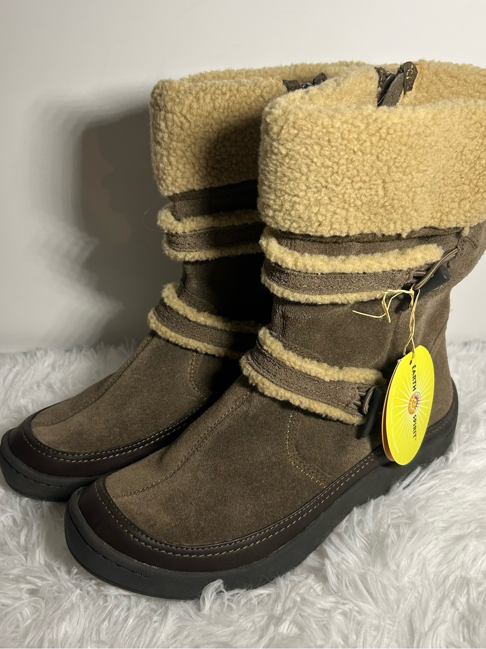 Earth Spirit Bria Women’s Brown Suede & Leather Winter Boots